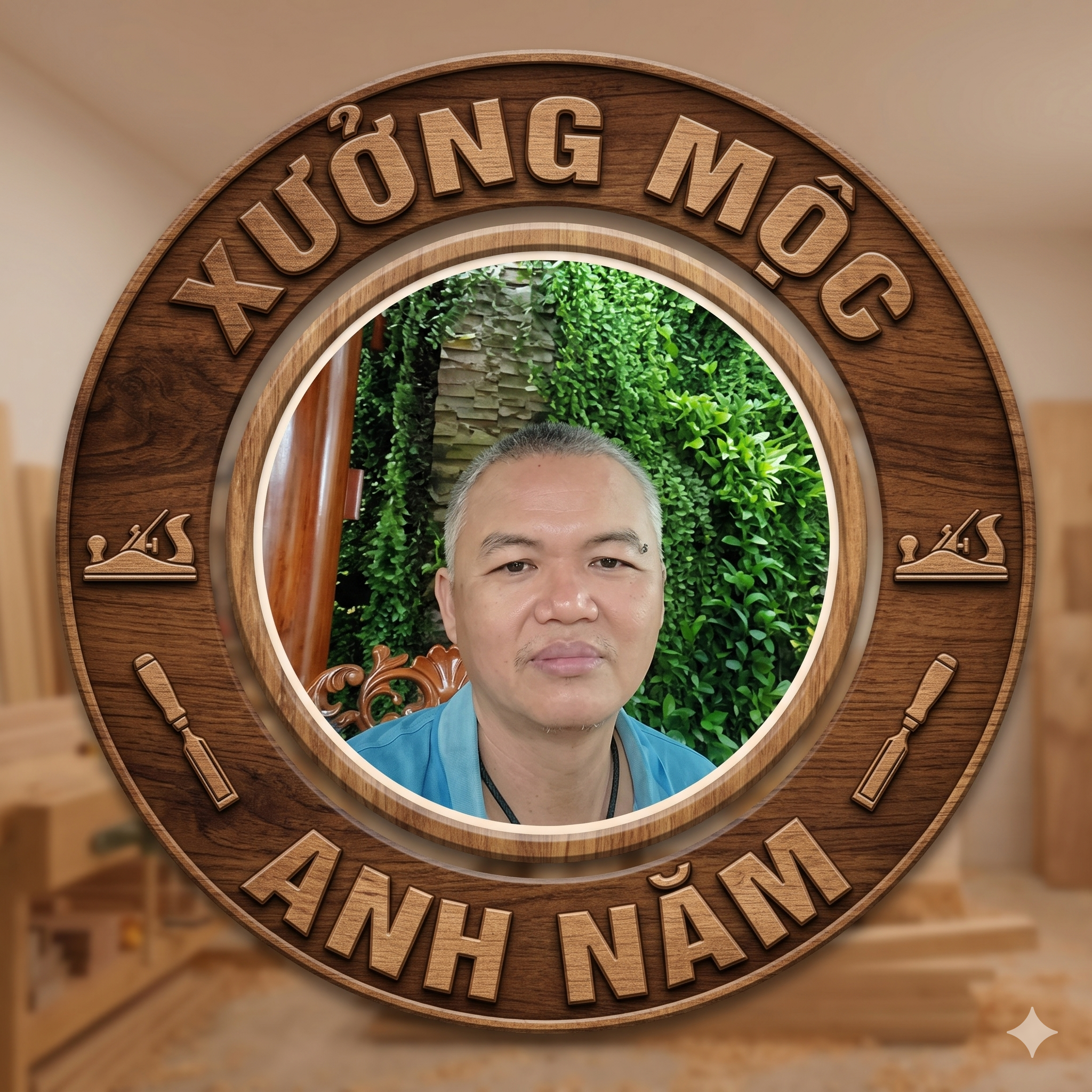 Logo Xưởng Mộc Anh Năm